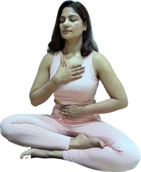 Seated pranayama breathing practice
